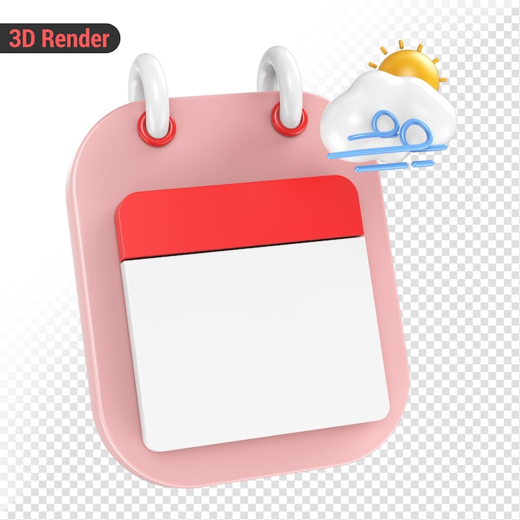 PSD ilustración del icono de la fecha del evento del calendario
