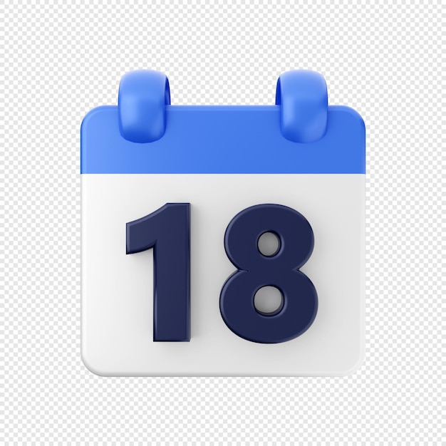 Ilustración de icono de fecha y hora de calendario 3D