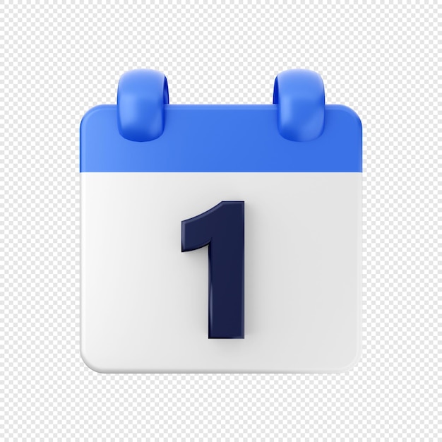 Ilustración de icono de fecha y hora de calendario 3D