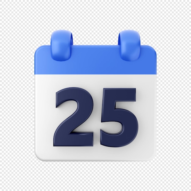 Ilustración de icono de fecha y hora de calendario 3D