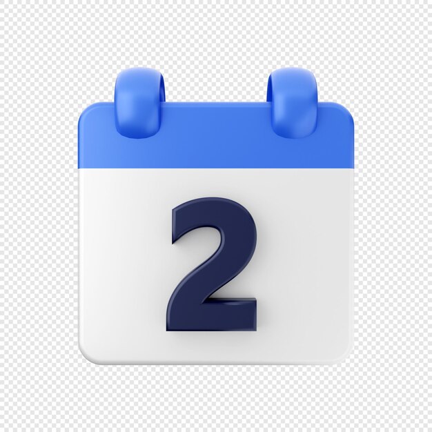 Ilustración de icono de fecha y hora de calendario 3D