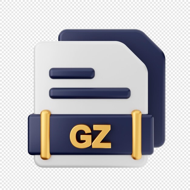 Ilustración de icono de formato de archivo 3D Render