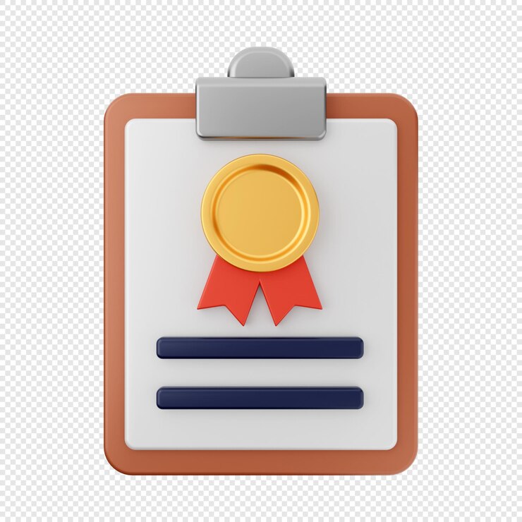 PSD ilustración de icono de informe de recompensa de archivo 3d
