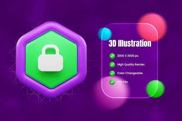 Ilustración del icono de interfaz de usuario 3D o icono de la web y las aplicaciones de la interfase de usuario