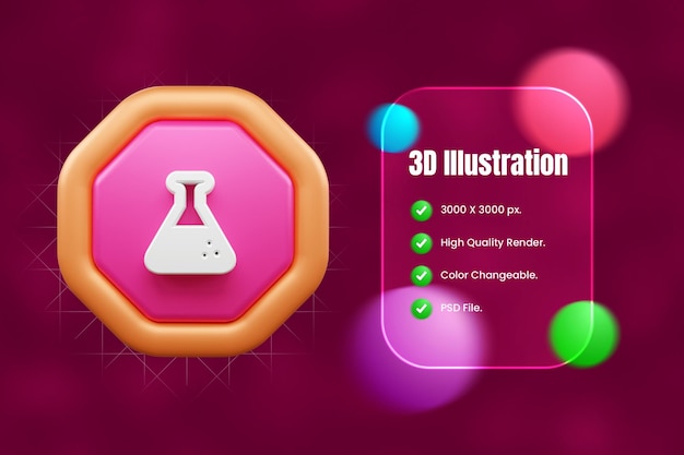 Ilustración del icono de interfaz de usuario 3D o icono de la web y las aplicaciones de la interfase de usuario