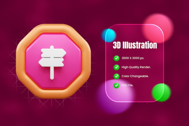PSD ilustración del icono de interfaz de usuario 3d o icono de la web y las aplicaciones de la interfase de usuario