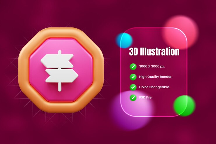 PSD ilustración del icono de interfaz de usuario 3d o icono de la web y las aplicaciones de la interfase de usuario