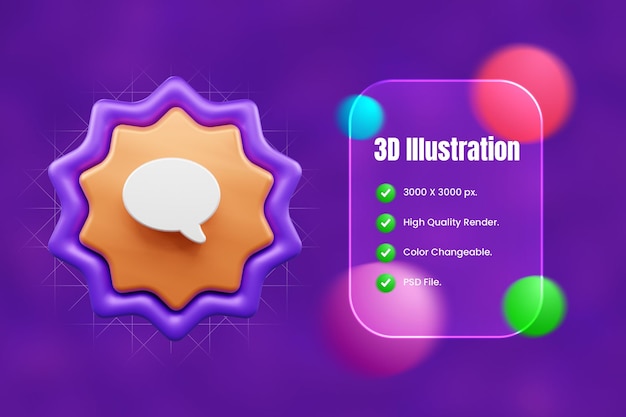 Ilustración del icono de interfaz de usuario 3D o icono de la web y las aplicaciones de la interfase de usuario