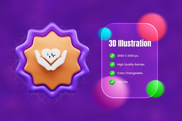 Ilustración del icono de interfaz de usuario 3D o icono de la web y las aplicaciones de la interfase de usuario