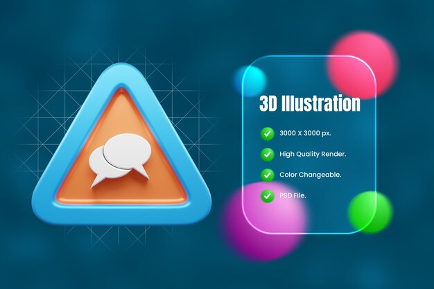 Ilustración del icono de interfaz de usuario 3D o icono de la web y las aplicaciones de la interfase de usuario