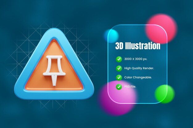 Ilustración del icono de interfaz de usuario 3D o icono de la web y las aplicaciones de la interfase de usuario