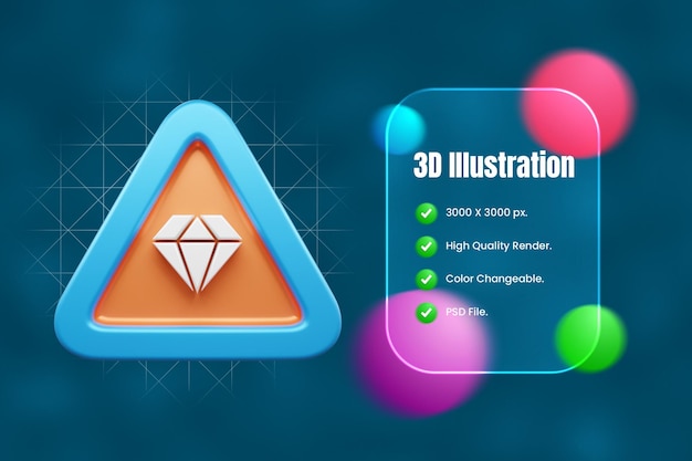 Ilustración del icono de interfaz de usuario 3D o icono de la web y las aplicaciones de la interfase de usuario