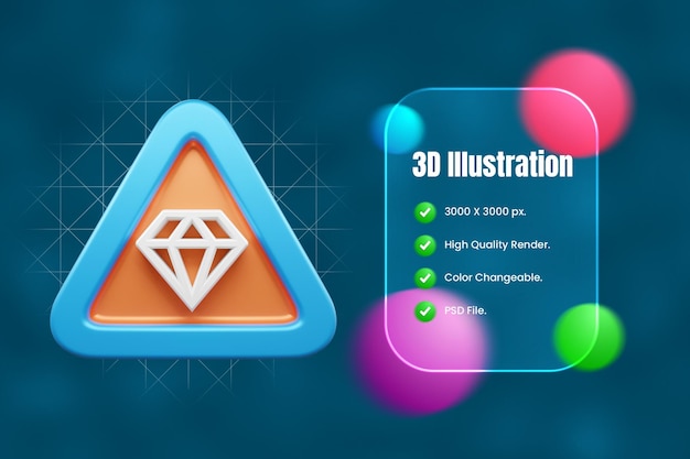 Ilustración del icono de interfaz de usuario 3D o icono de la web y las aplicaciones de la interfase de usuario