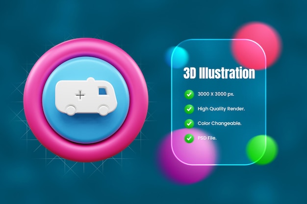 Ilustración del icono de interfaz de usuario 3D o icono de la web y las aplicaciones de la interfase de usuario