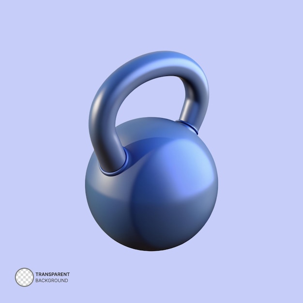 PSD ilustración del icono de kettlebell en 3d de psd