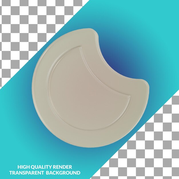 Ilustración de icono de luna 3d