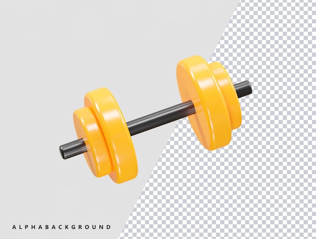 Ilustración del icono de la mancuerna Elemento de renderización 3D