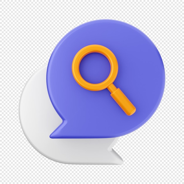 Ilustración del icono del mensaje de correo de chat 3D
