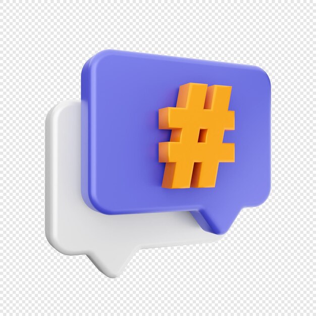 Ilustración del icono del mensaje de correo de chat 3D