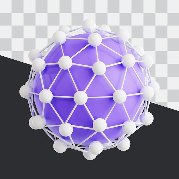 Ilustración del icono del mundo meta en 3D