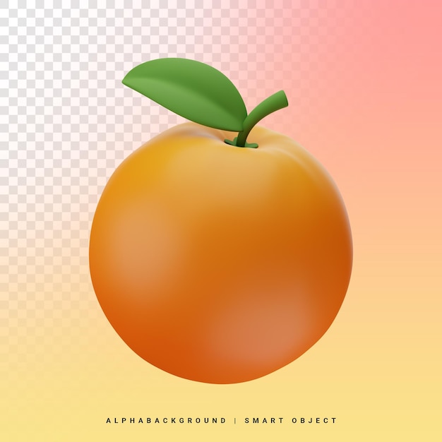 Ilustración de icono naranja 3d