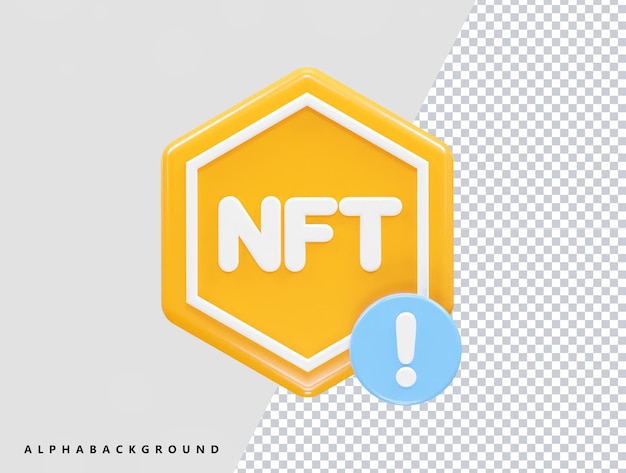 Ilustración del icono Nft 3d que representa el elemento transparente