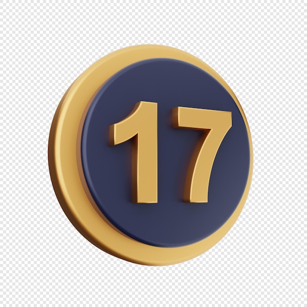 Ilustración del icono del número 3d