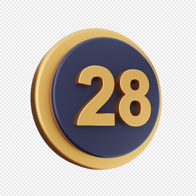 Ilustración del icono del número 3d