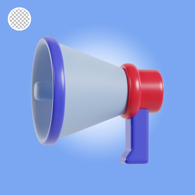 Ilustración de icono de objeto 3d de anuncio