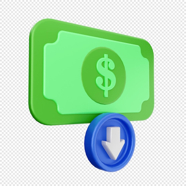 Ilustración del icono de pago en 3D