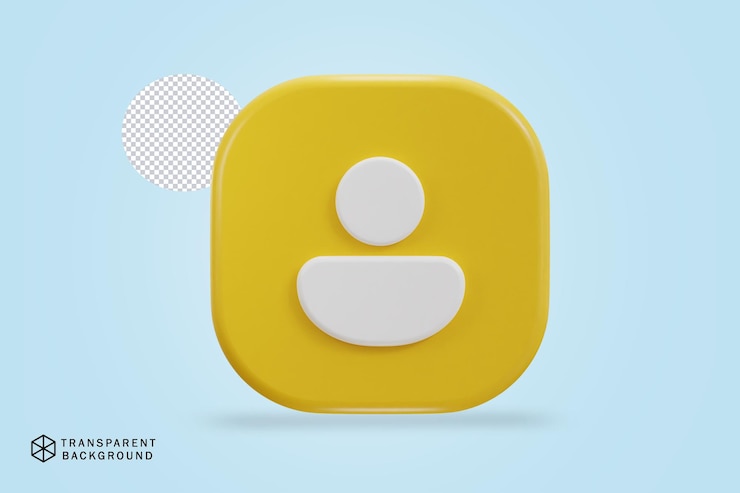 PSD ilustración del icono de perfil de usuario 3d