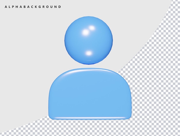 Ilustración del icono de la persona en 3D