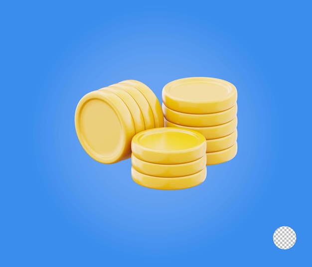 Ilustración del icono de la pila de monedas que representa la estrategia de inversión financiera