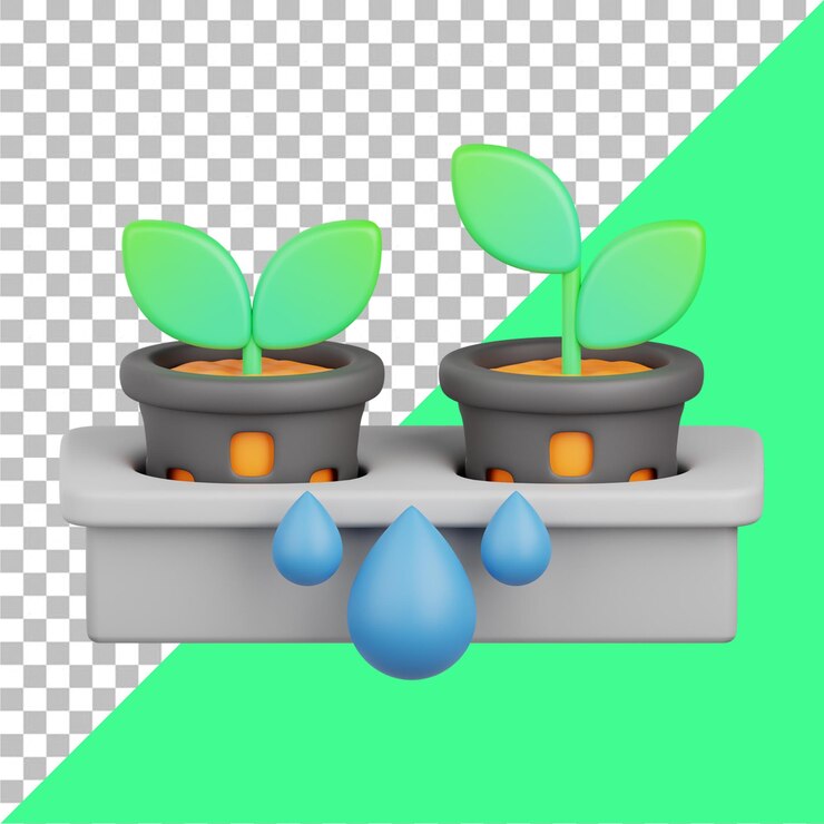 PSD ilustración del icono de la planta en 3d