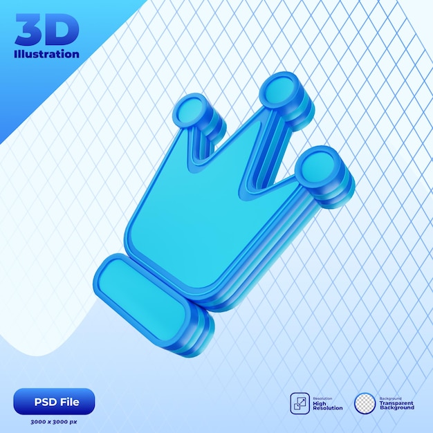 PSD ilustración de icono premium 3d