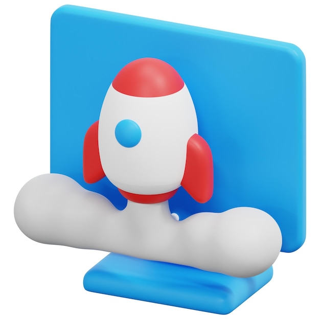 ilustración de icono de procesamiento 3d de computadora