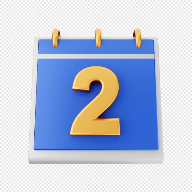 Ilustración de icono de programación de fecha de calendario 3D