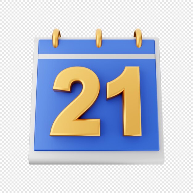 Ilustración de icono de programación de fecha de calendario 3D