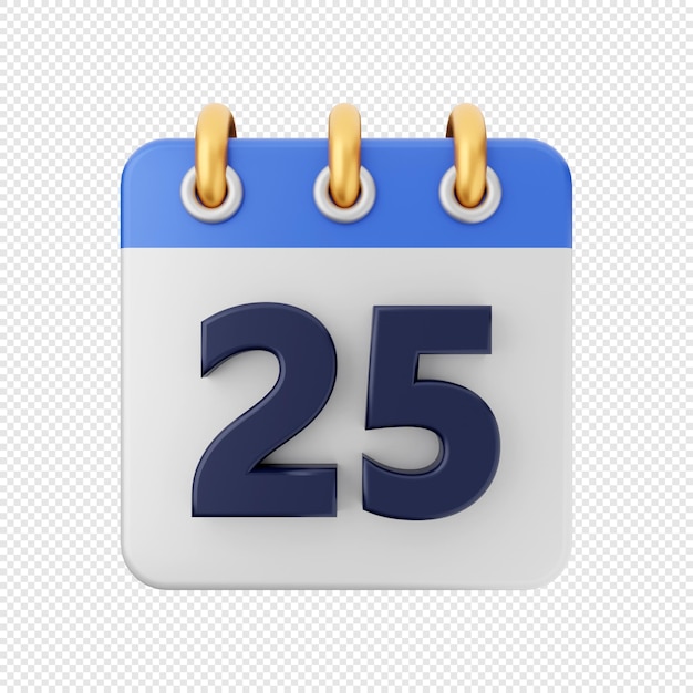Ilustración de icono de programación de fecha de calendario 3D