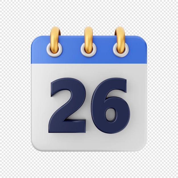Ilustración de icono de programación de fecha de calendario 3D