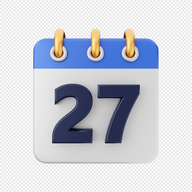 Ilustración de icono de programación de fecha de calendario 3D