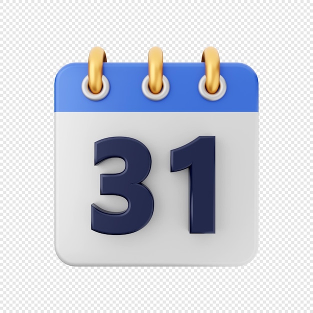 Ilustración de icono de programación de fecha de calendario 3D