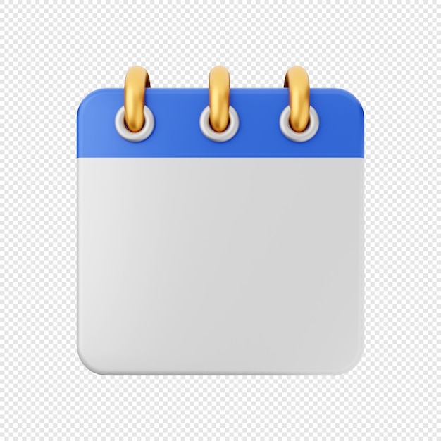 Ilustración de icono de programación de fecha de calendario 3D