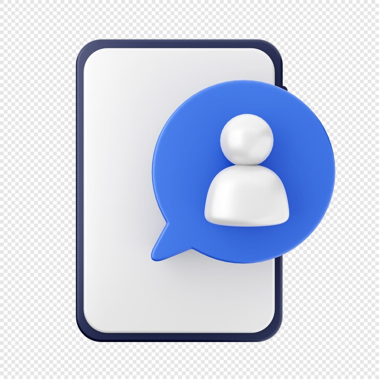 PSD ilustración del icono de las redes sociales en 3d
