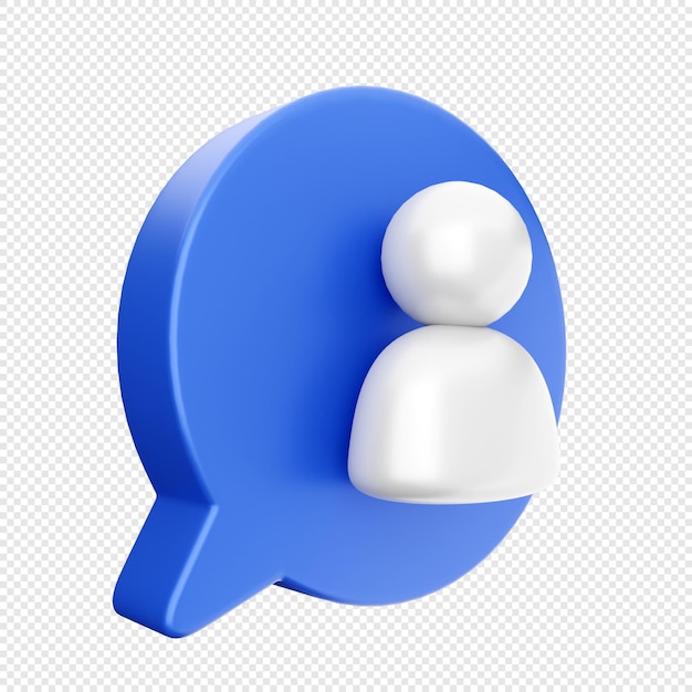 Ilustración del icono de las redes sociales en 3D