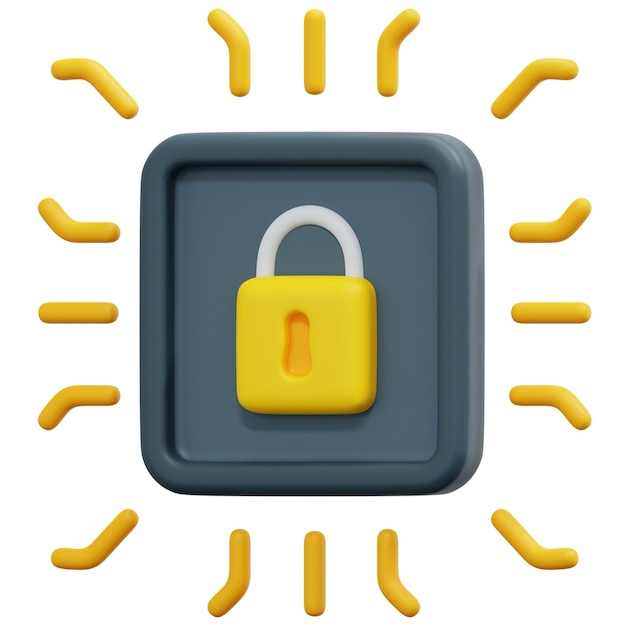 ilustración de icono de render 3d cibernético