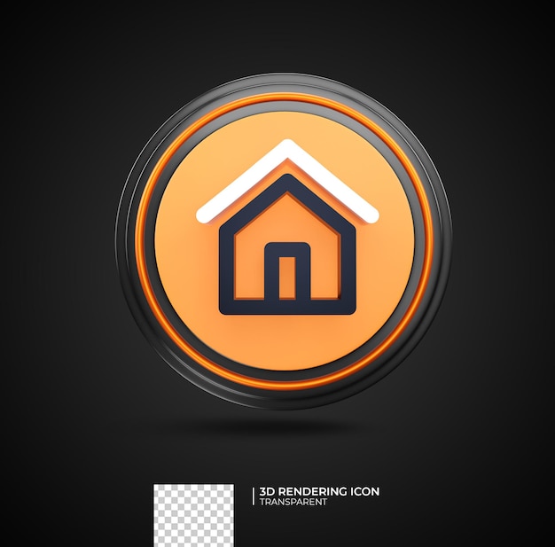 Ilustración de icono de render 3d de inicio