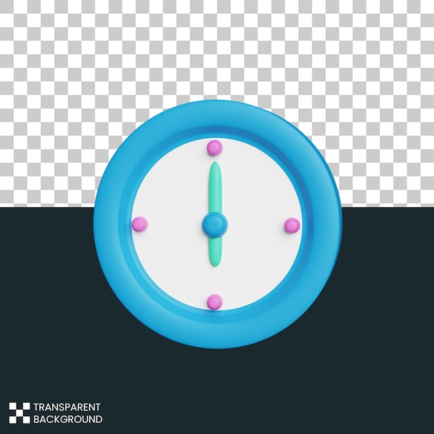 Ilustración de icono de render 3d de reloj