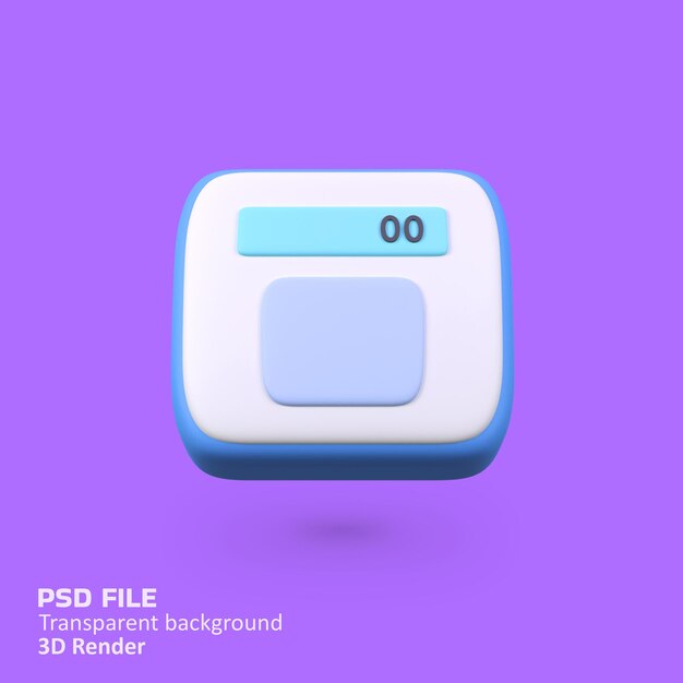 Ilustración del icono de renderización 3D aislado de la escala de peso