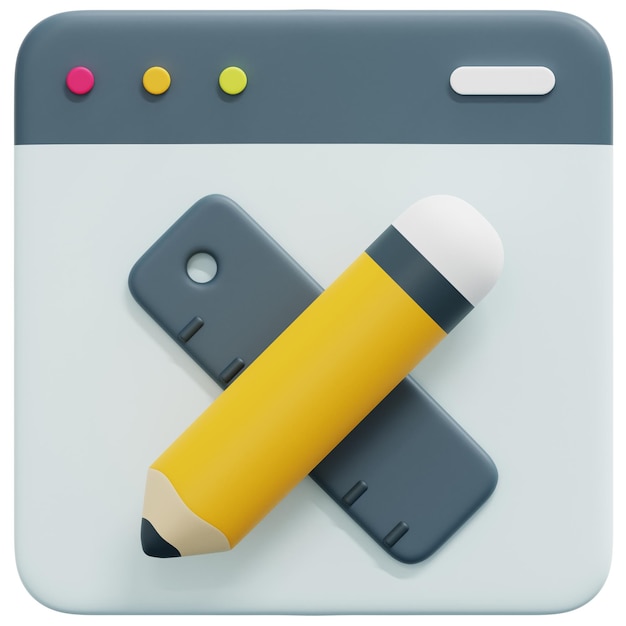 ilustración de icono de renderizado 3d de arte